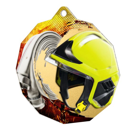 Medalla de Bomberos acero inoxidable