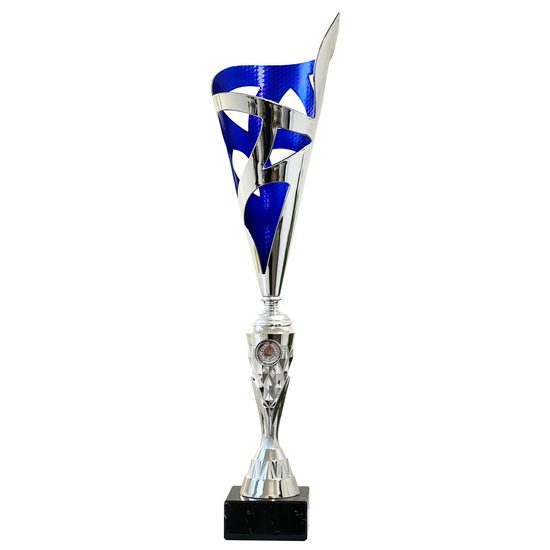 Copa de Valor Austin Plata y Azul con Láser