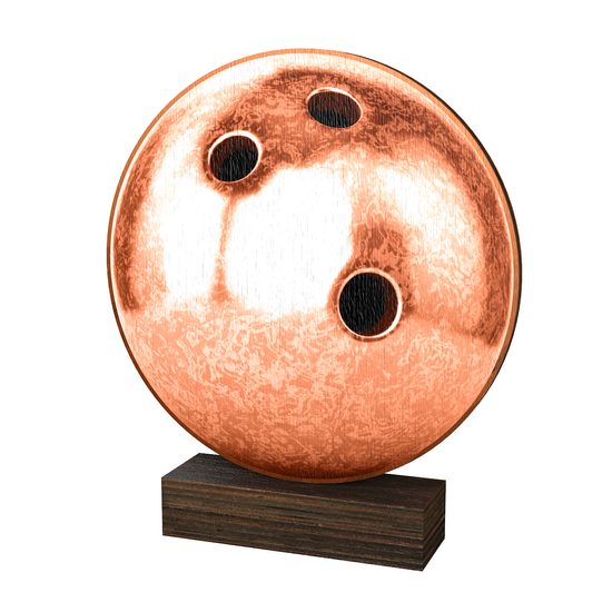 Trofeo de Madera Real Sierra para Boliche - Clásico