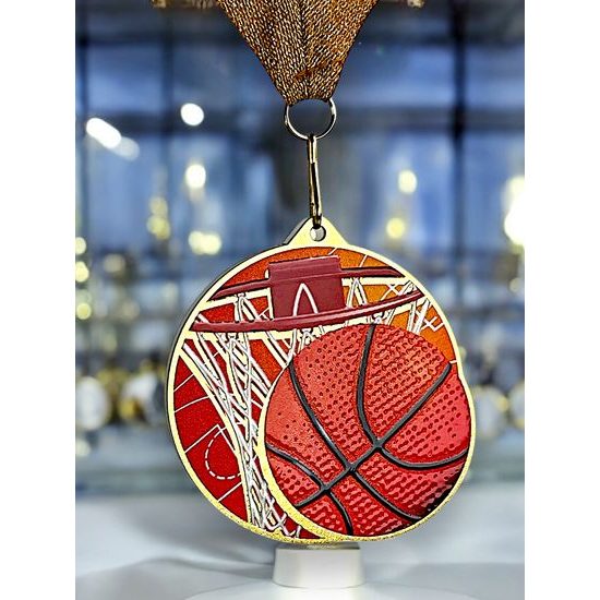Medalla metálica de baloncesto acero inoxidable