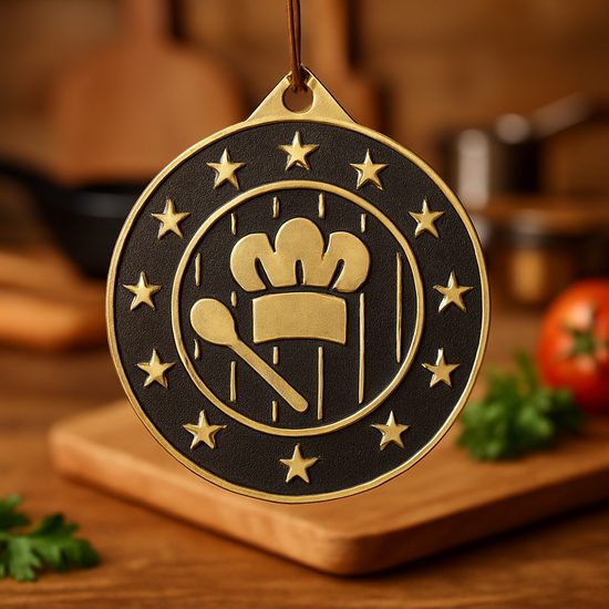 Medalla de Repostería Valor de Acero Inoxidable