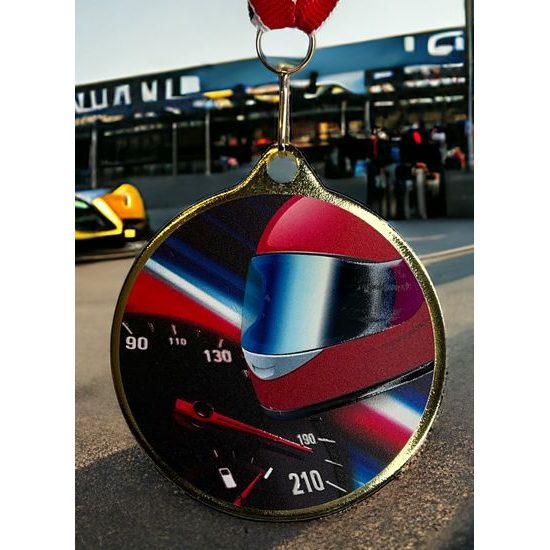 Medalla de Carreras Barnet Motor Racing Textura Color 3D