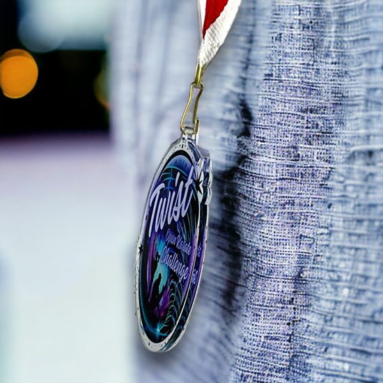 Medalla Personalizada de Logo en Acrílico Negro de Glendive