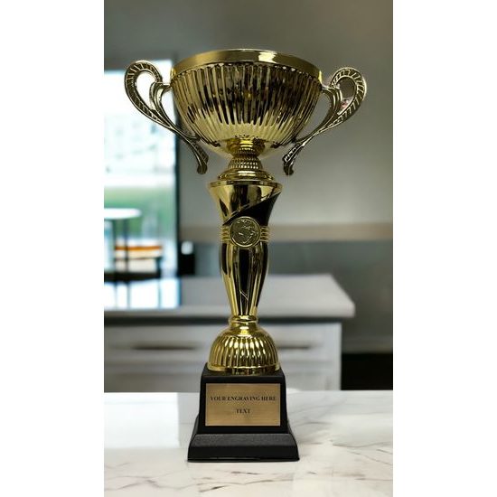 Copa de Oro y Negro sobre Base de PVC Negro