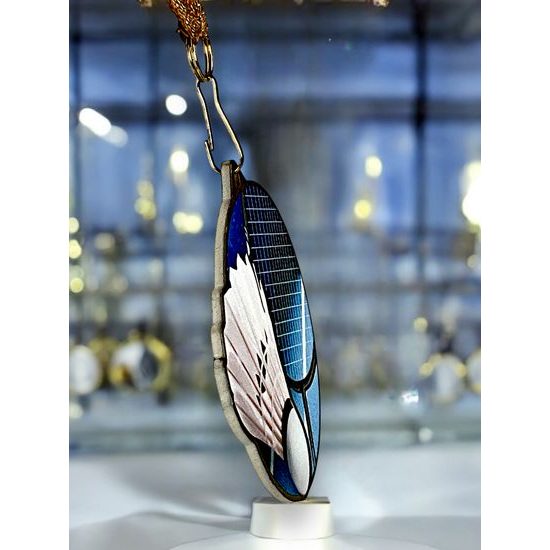 Medalla metálica de bádminton acero inoxidable