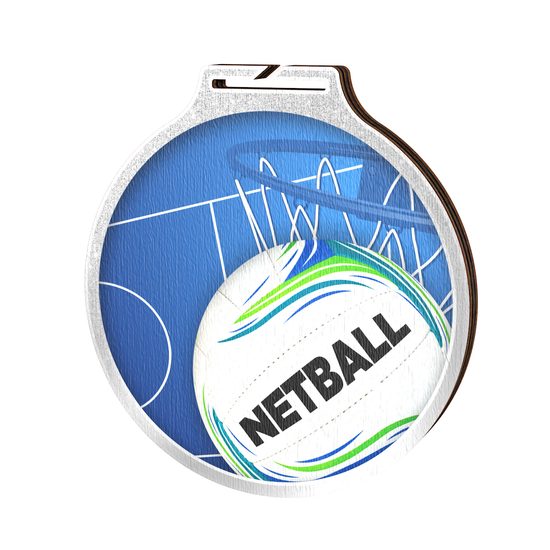 Medalla Habitat de Madera Ecológica para Baloncesto Plata