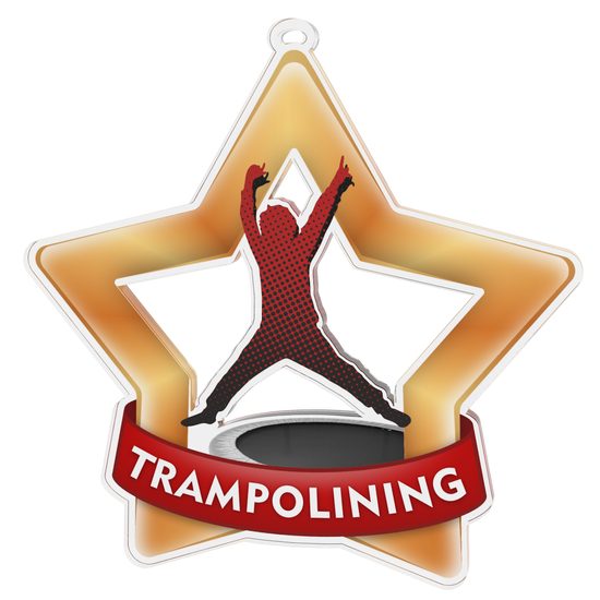 Medalla Mini Estrella de Acrílico Bronce para Trampolín