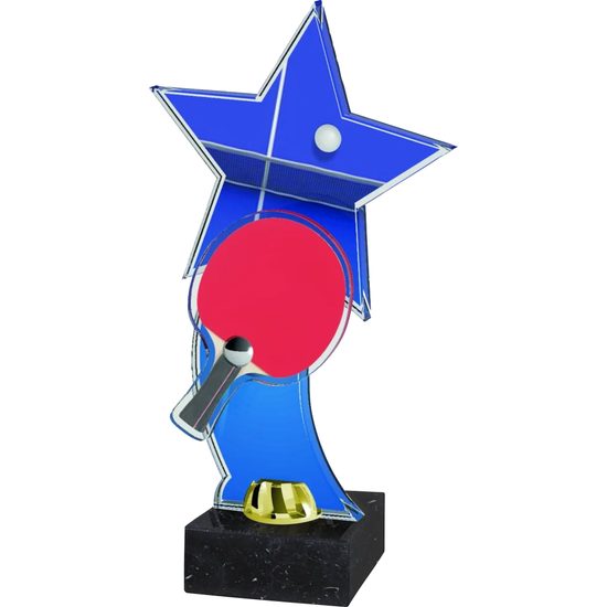 Trofeo Viena de Acrílico de Estrella para Tenis de Mesa