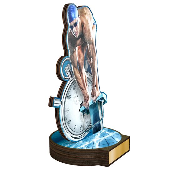 Trofeo Grove de Madera Real para Nadador