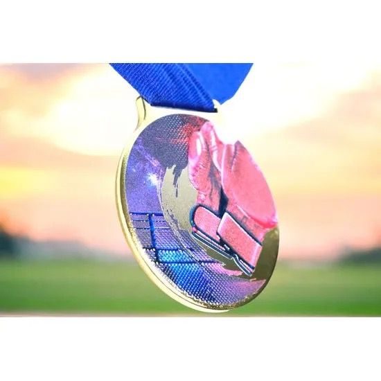 Medalla de Boxeo Sacul con Textura de Color e Impresión 3D