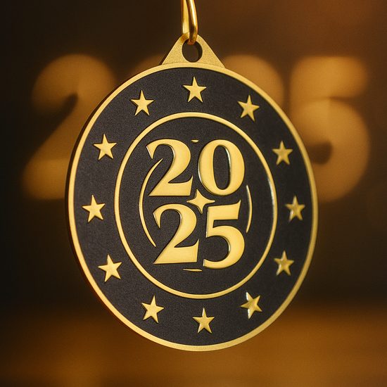 Medalla de Acero Inoxidable Valor 2025