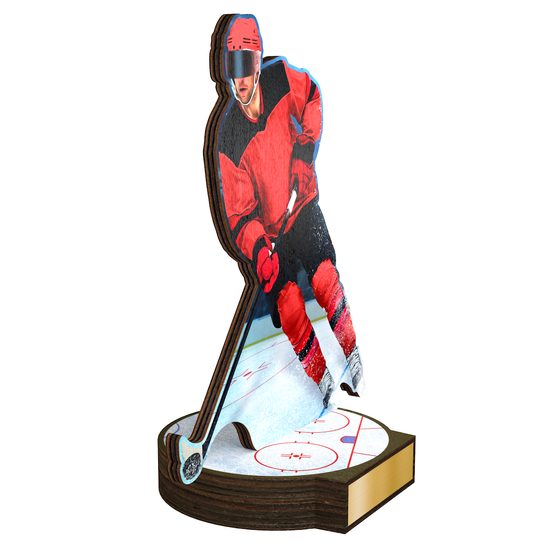 Trofeo Grove de Madera Real de Jugador de Hockey sobre Hielo