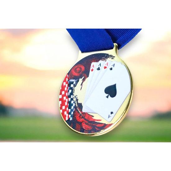 Medalla Sacul Cards Textura Color Impresión 3D