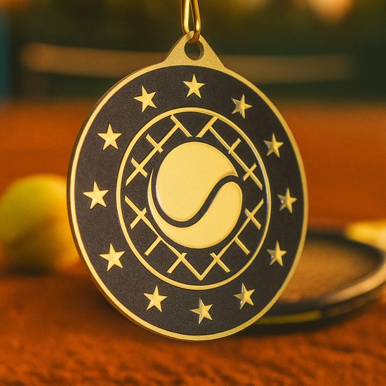 Medalla de Acero Inoxidable Valor de Tenis