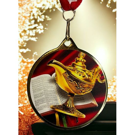 Medalla de Conocimiento Barnet Quiz Color Textura Impresión 3D MaxMedal