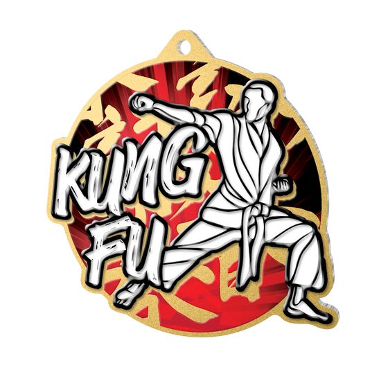 Medalla metálica de Kung-Fu acero inoxidable