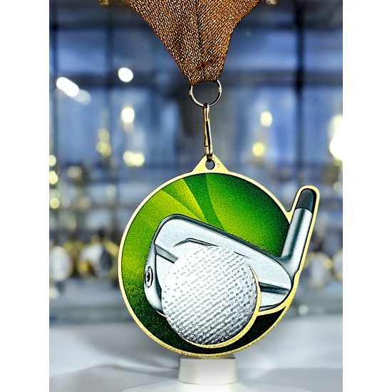 Medalla metálica para golf acero inoxidable