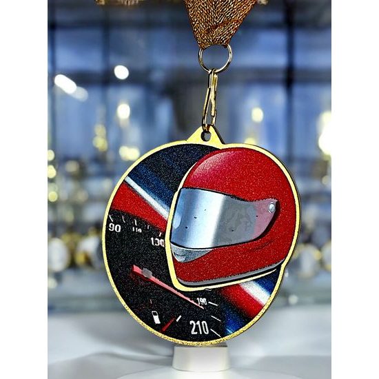 Medalla metálica para Motorsport acero inoxidable