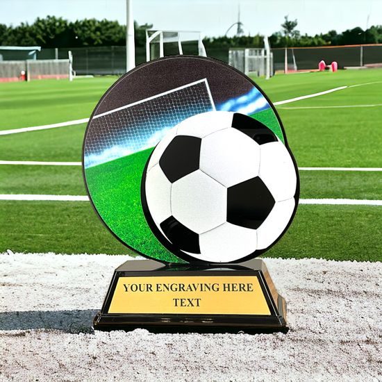Trofeo Roswell en Acrílico Negro para Fútbol Soccer