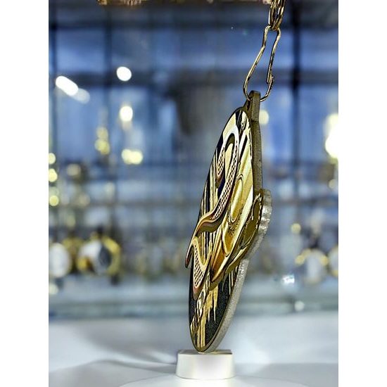 Medalla metálica para colocar acero inoxidable