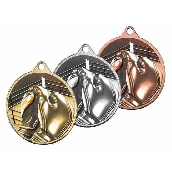 Medalla Barnet Clásica con Textura e Impresión 3D MaxMedal para Boxeo