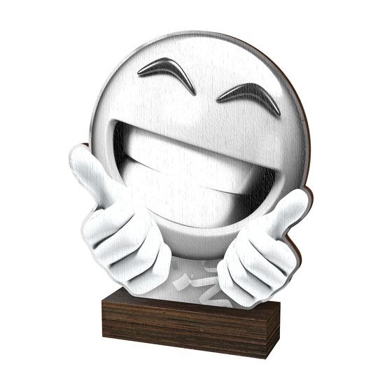 Trofeo de Madera Sierra con Emoji - Clásico