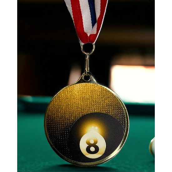 Medalla Barnet Clásica con Textura e Impresión 3D MaxMedal para Snooker