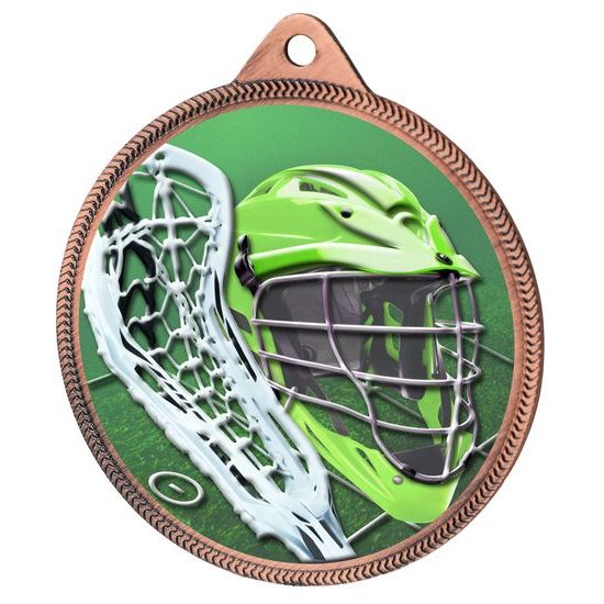 Medalla de Bronce con Textura de Lacrosse en Impresión 3D