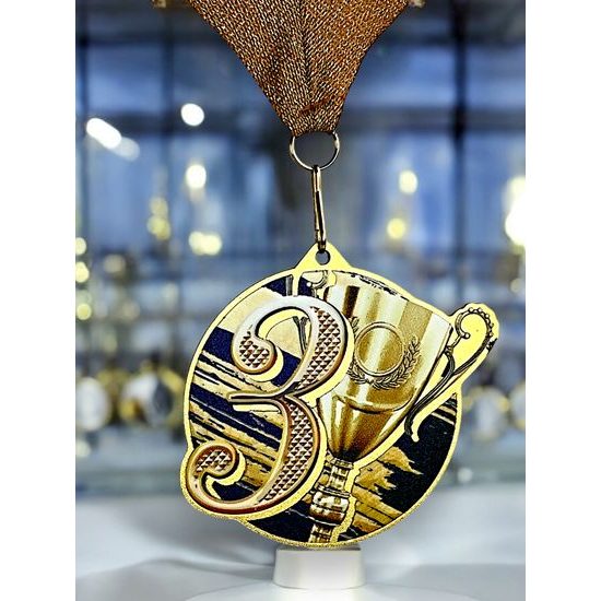 Medalla metálica para colocar acero inoxidable