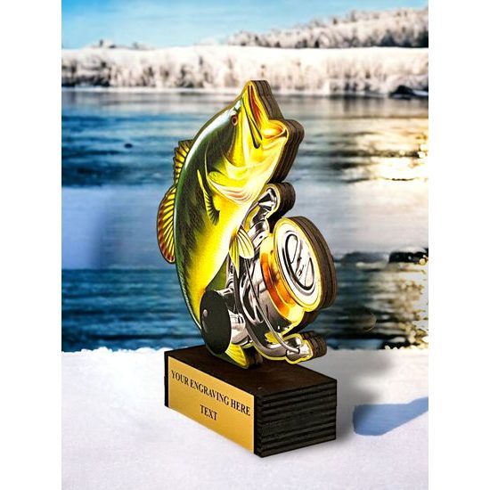 Trofeo de Madera Sierra para Pesca