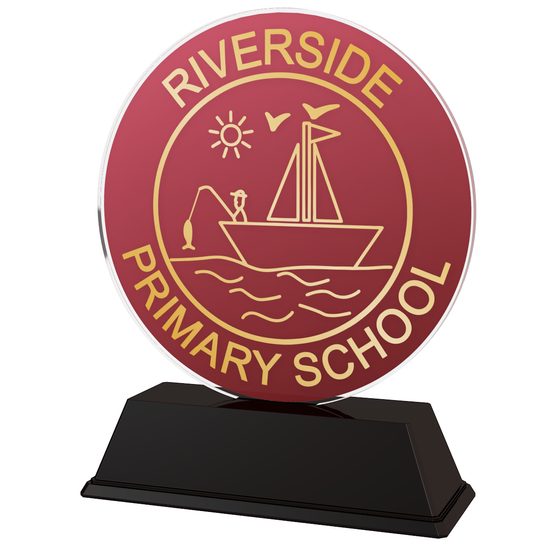 Premio de Acrílico Personalizado con Logo Escolar