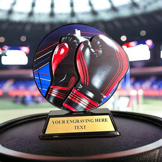 Trofeo Roswell en Acrílico Negro para Boxeo