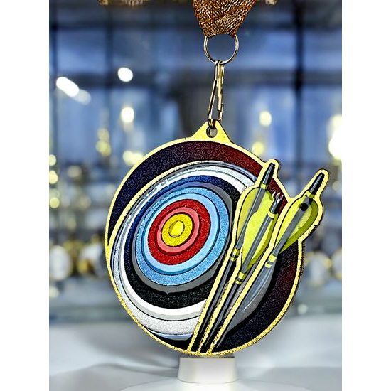 Medalla metálica de tiro con arco acero inoxidable