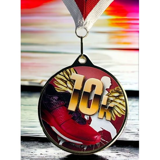 Medalla Barnet con Textura e Impresión 3D MaxMedal para Carrera 10k