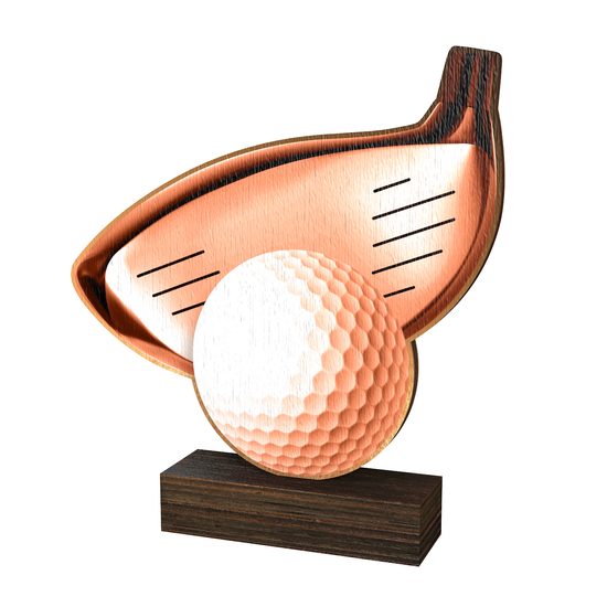 Trofeo de Madera Real Sierra para Golf - Clásico