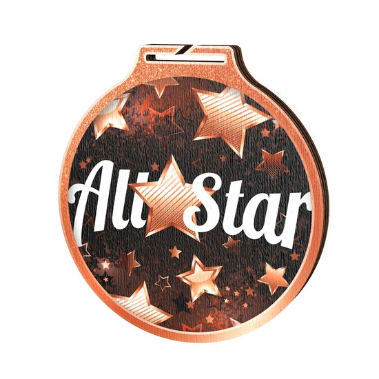 Medalla Habitat de Madera Ecológica All Star Bronce