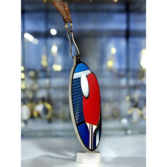 Medalla metálica de tenis de mesa acero inoxidable