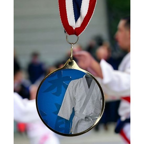 Medalla Barnet con Textura e Impresión 3D MaxMedal para Artes Marciales