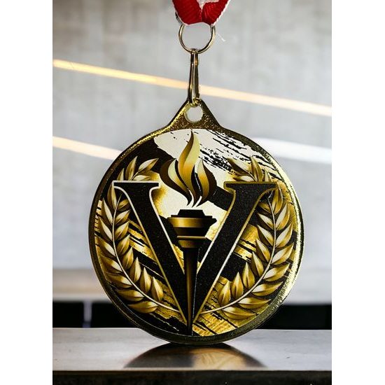 Medalla Barnet Clásica con Textura e Impresión 3D MaxMedal para Victoria