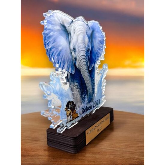 Premio de Fusión de Retrato Personalizado Arusha de Acrílico y Madera