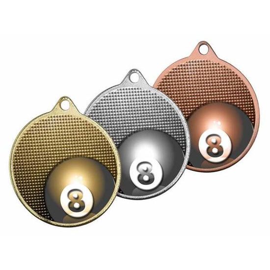 Medalla Barnet Clásica con Textura e Impresión 3D MaxMedal para Snooker