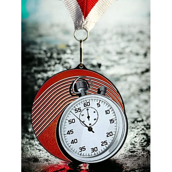 Medalla de Atletismo Rincon en Acrílico Negro