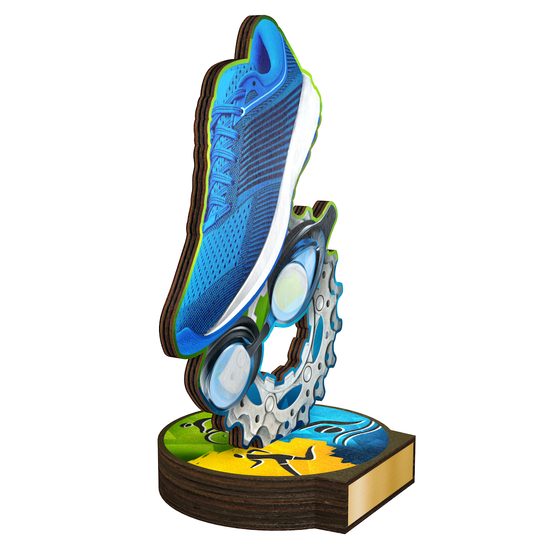 Trofeo Grove de Madera Real para Triatlón