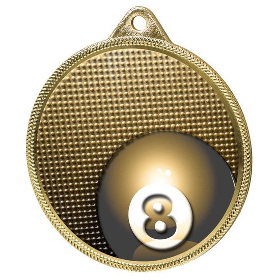 Medalla Clásica de Textura Billar 3D Impresión Oro