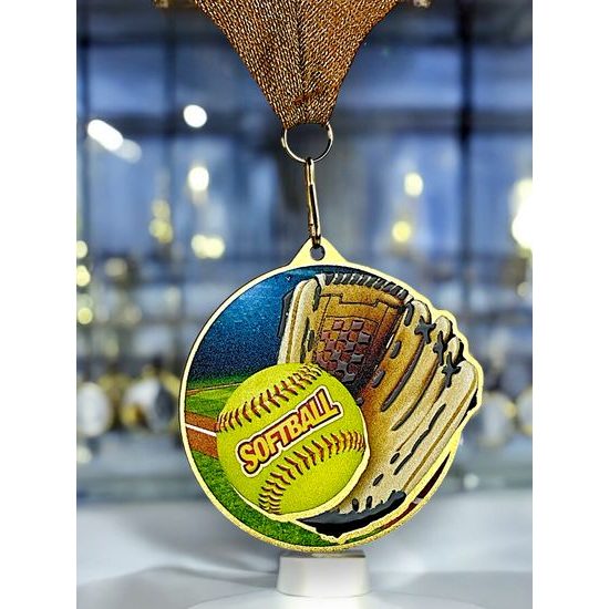 Medalla metálica para Softball acero inoxidable
