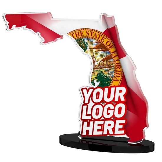 Premio de Acrílico Personalizado con Contorno de Estado/Condado