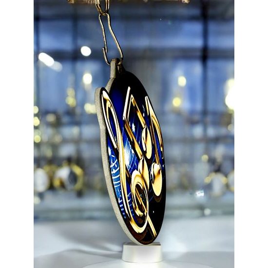 Medalla Metálica de la Música acero inoxidable
