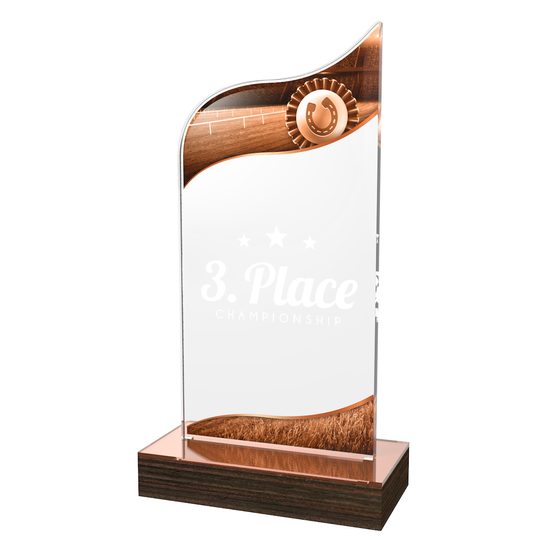 Trofeo de Caballo en Acrílico y Madera