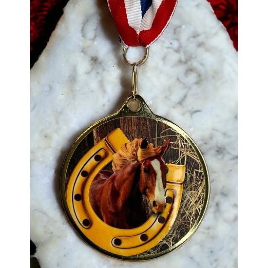 Medalla Barnet con Textura e Impresión 3D MaxMedal para Equitación