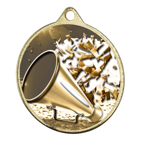 Medalla Barnet Clásica con Textura e Impresión 3D MaxMedal para Porristas